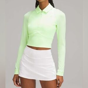 lululemon Half-Zip Long Sleeve Polo Shirt - Size 14 - Faded Zap